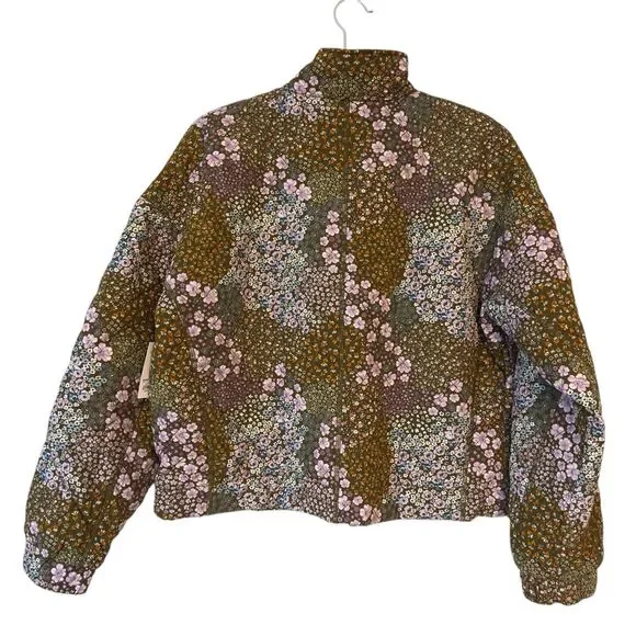 Sonoma Women’s Cottagecore Floral Quilted Zip Up Coat Jacket Pockets Size Large - Picture 4 of 10